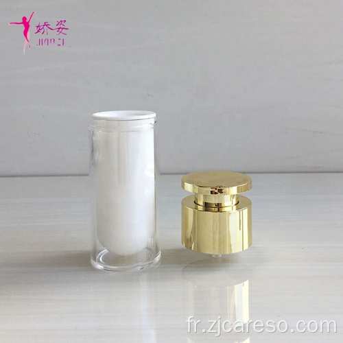 Bouteille cosmétique en forme de cylindre de 50 ml avec pompe en forme de cœur